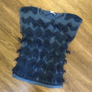 Anthropologie fringe sweater - m